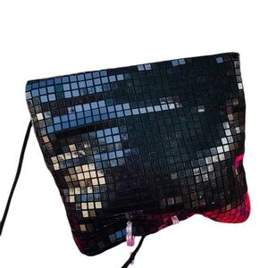 Vintage 1980s Artel Black plastic purse 👛 Disco